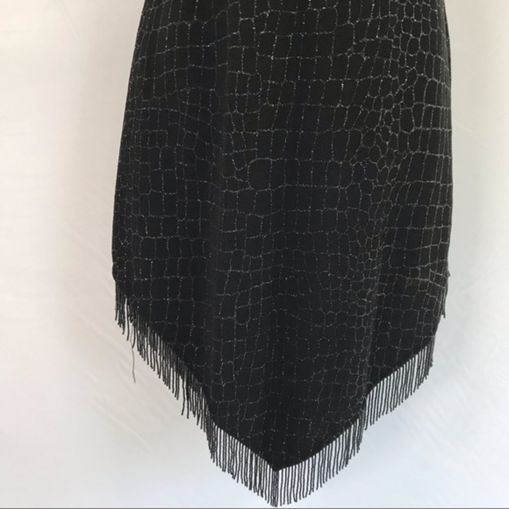 Sold—90s Vintage Cache Black Cocktail Halter Dress - Picture 10 of 14